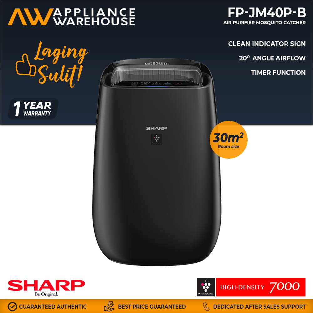 Sharp - Plasmacluster Air Purifier with Mosquito Catcher (FP-JM40P-B)