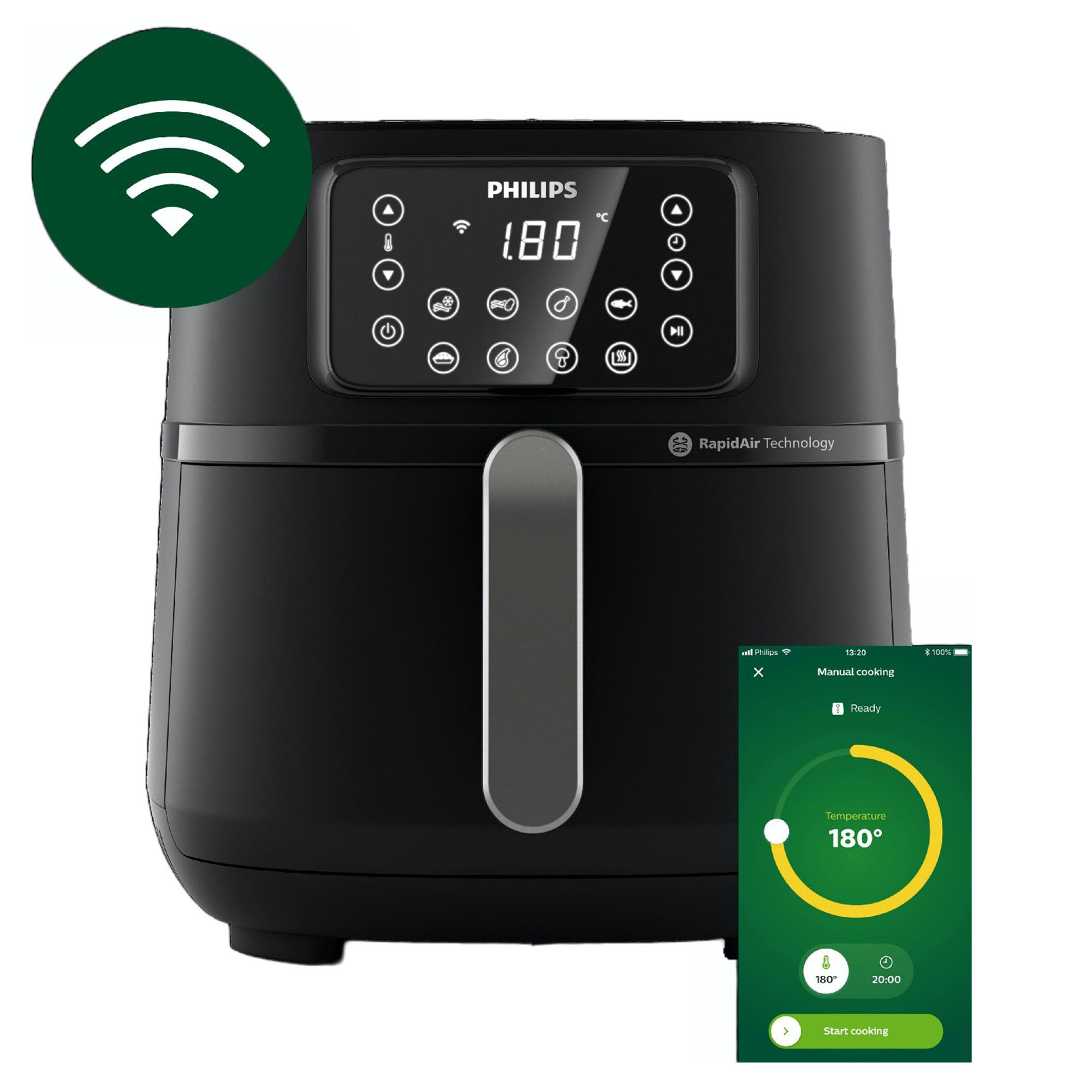 Philips - Airfryer 5000 Series XXL Connected HD9285/90