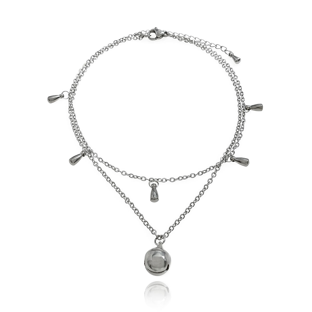 Imono Jewelry - 11825IST Beaded Steel Anklet