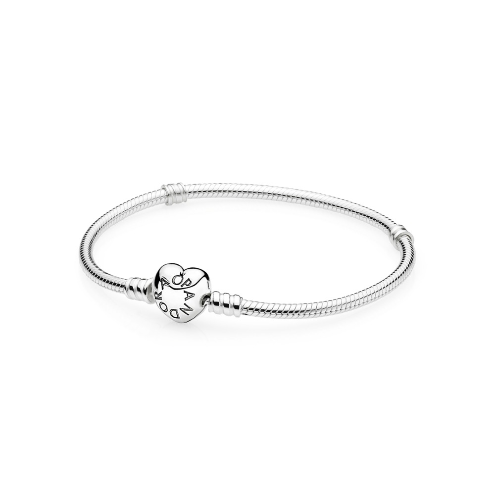 Pandora - Pandora Moments Heart Clasp Snake Chain Anklet
