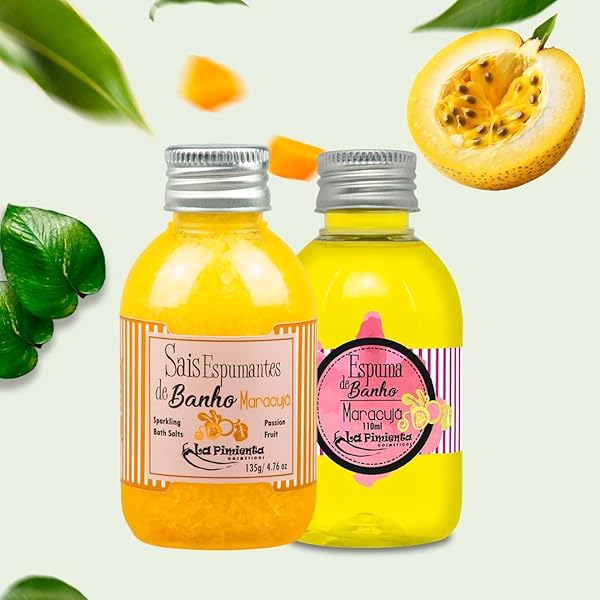 feito brasil - Sais de Banho Espumantes Maracujá