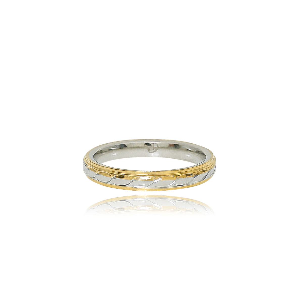 Imono Jewelry - 4519IST Two Tone Ring