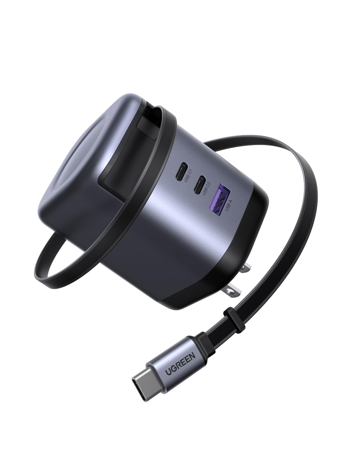 UGREEN - 100W USB-C to USB-C Retractable Charging Data Cable