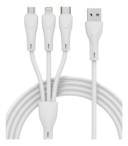 1Hora (via MSHOMETECH) - Ms Cables Usb De Carga Múltiple Retráctil 3 En 1, 2 Pz