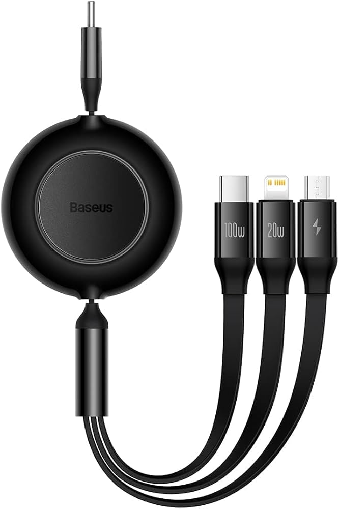 Baseus - Bright Mirror 2 Series Retractable 3-in-1 Cable 100W