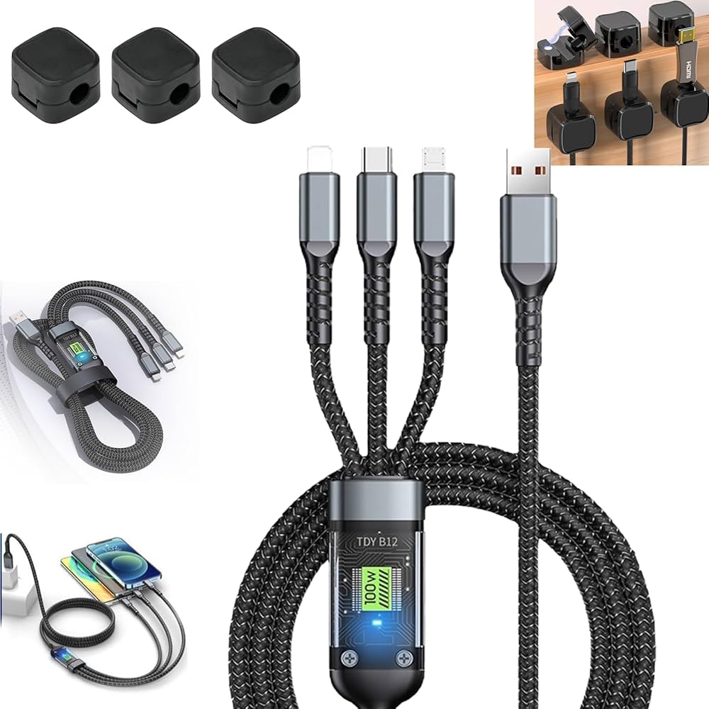 Generic/Multiple Sellers - Cable Magnético 3 en 1 Carga Rápida