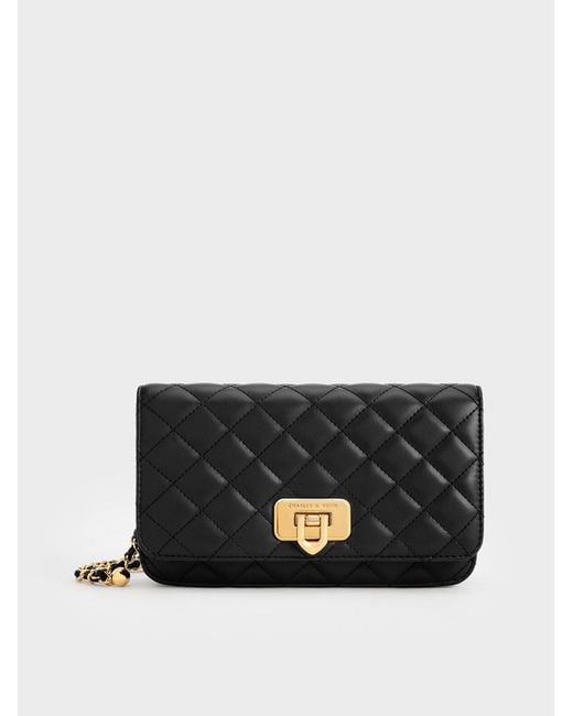 Charles & Keith - Cressida Quilted Push-Lock Clutch