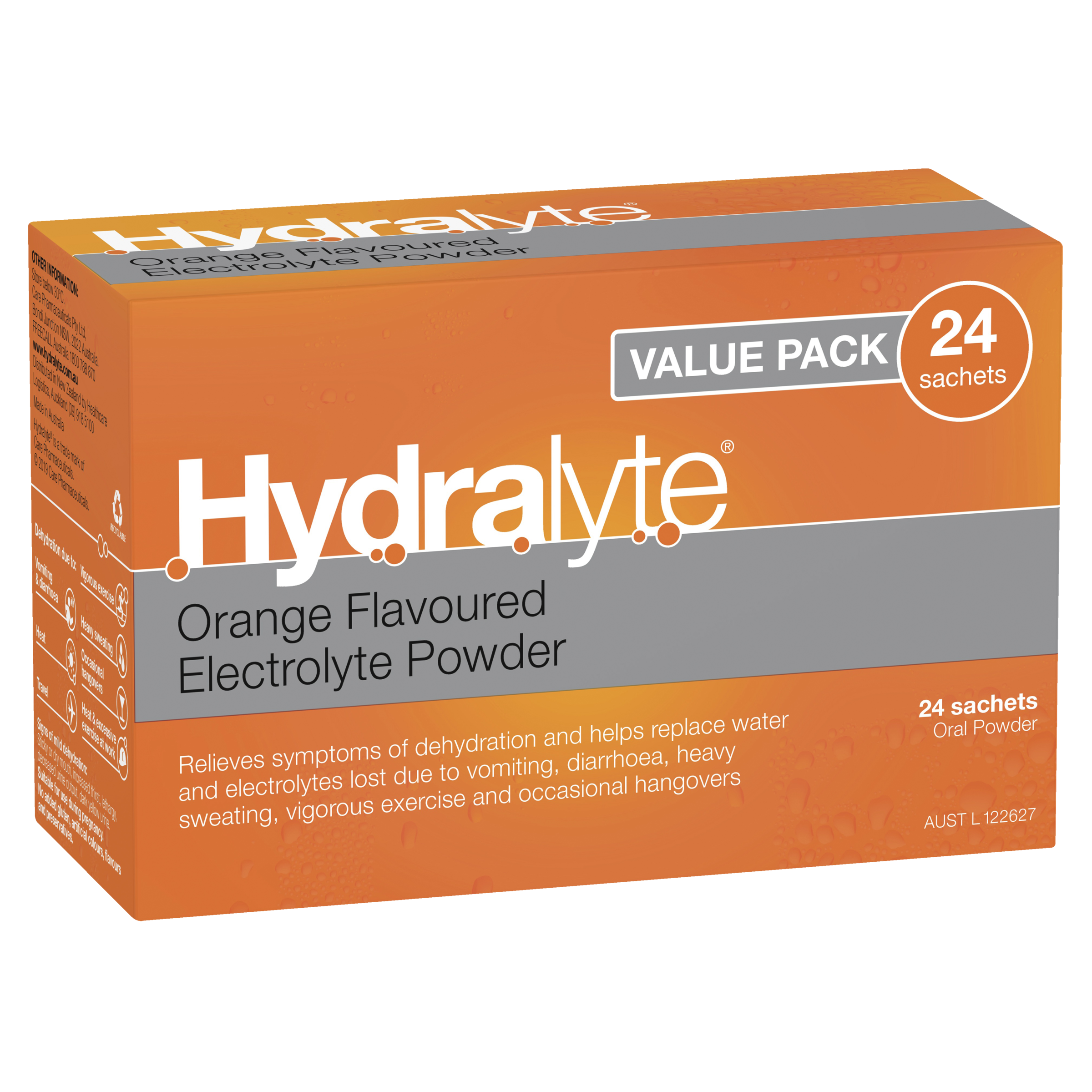 Hydralyte - Hydralyte Electrolyte Powder Orange 24 Sachets