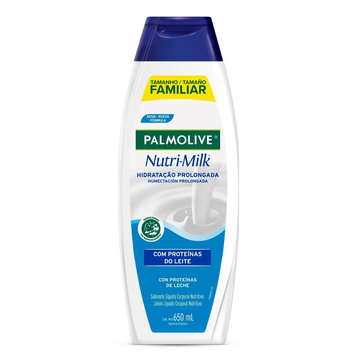 Palmolive - Sabonete Líquido Palmolive Hidratação Prolongada Nutri-Milk Tamanho Família 650ml