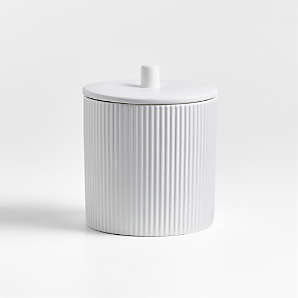 Crate and Barrel - Hanno Small Textured Ceramic Canister