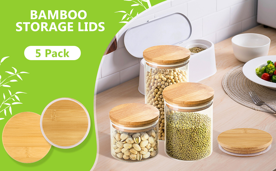 Oxford - Pote Hermético de Vidro com Tampa de Bambu