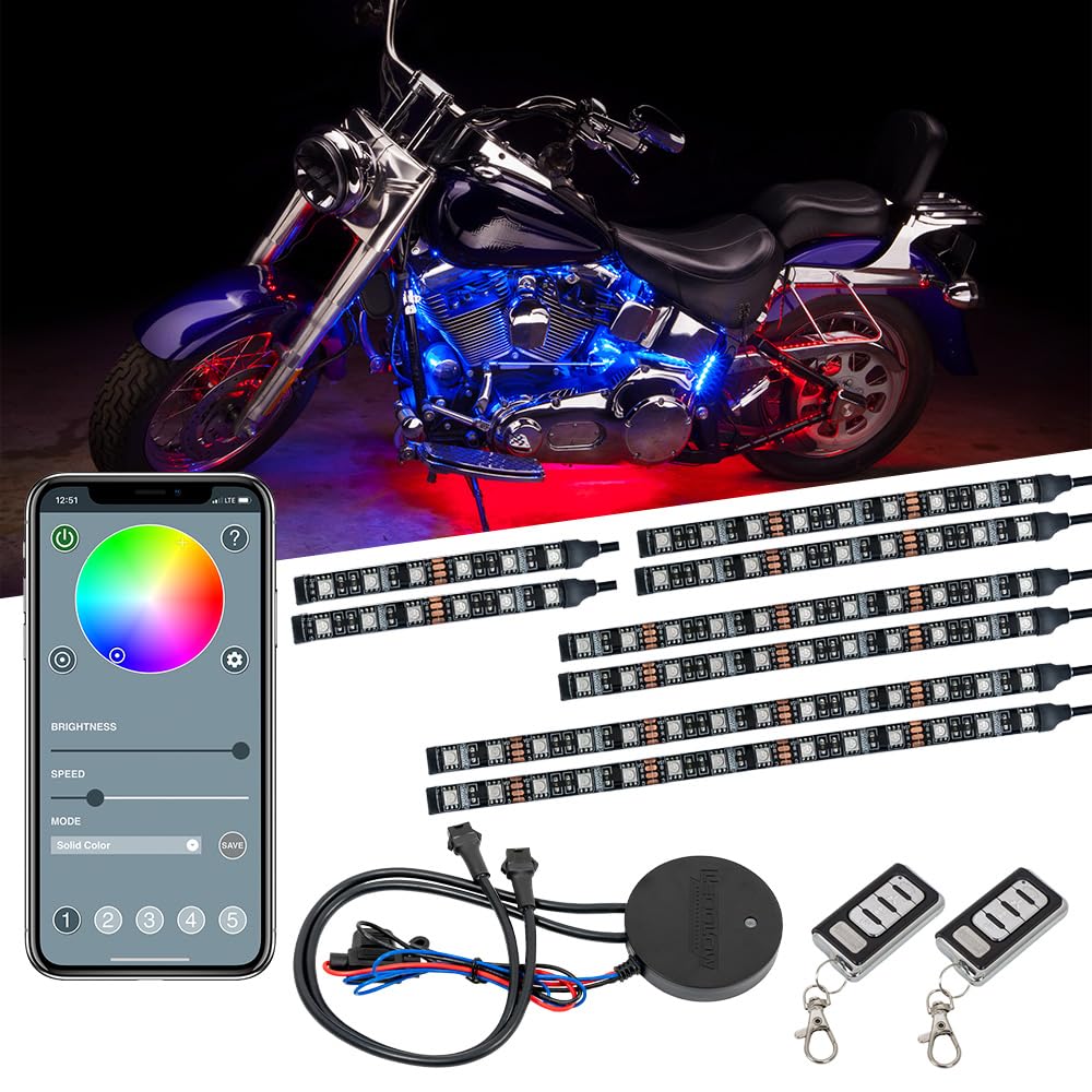 LEDGlow - Advanced Million Color LED Motorcycle Lighting Kit