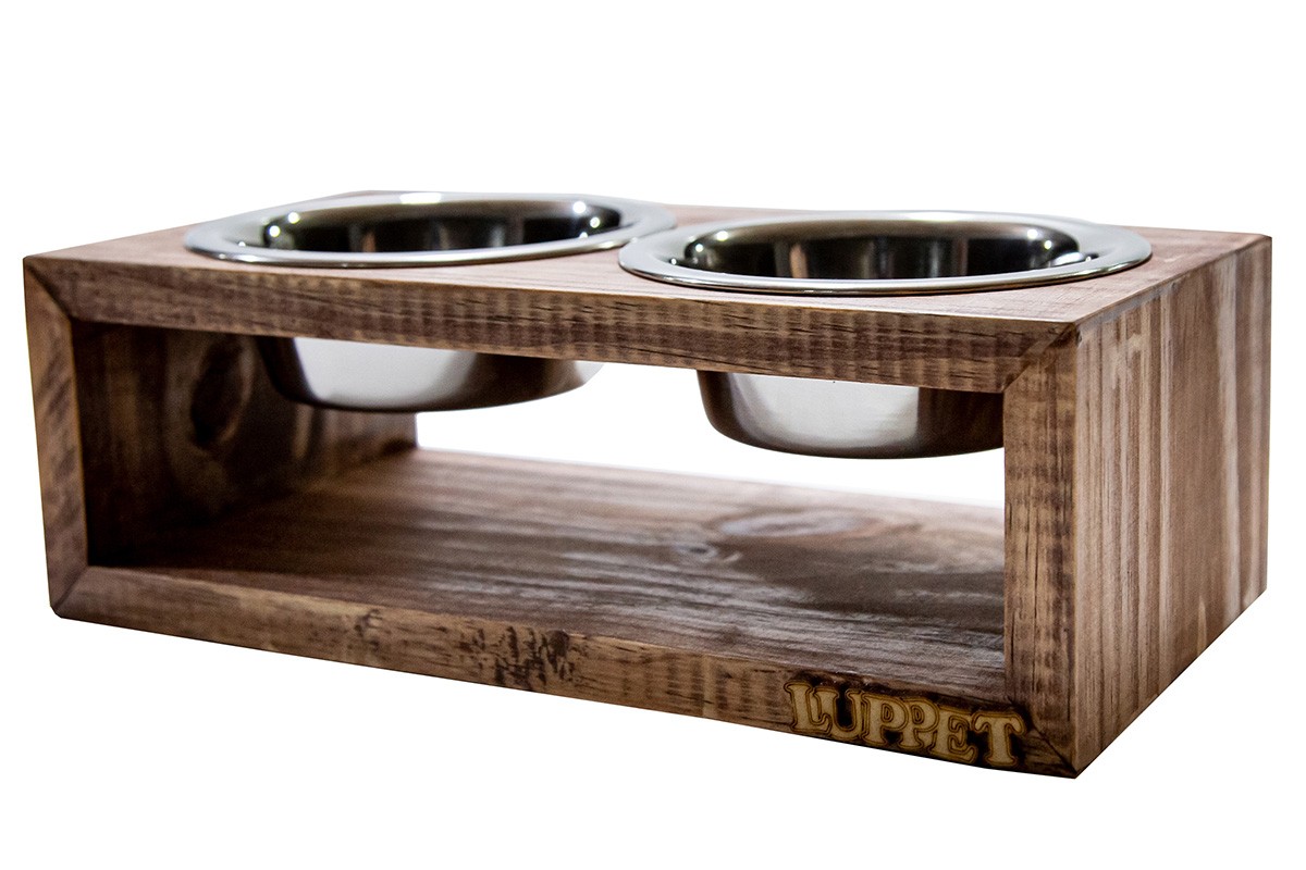 Luppet - Comedouro Duplo de Madeira