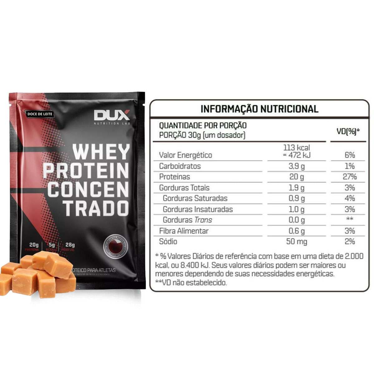 Dux Nutrition - Whey Protein Concentrado - Doce de Leite