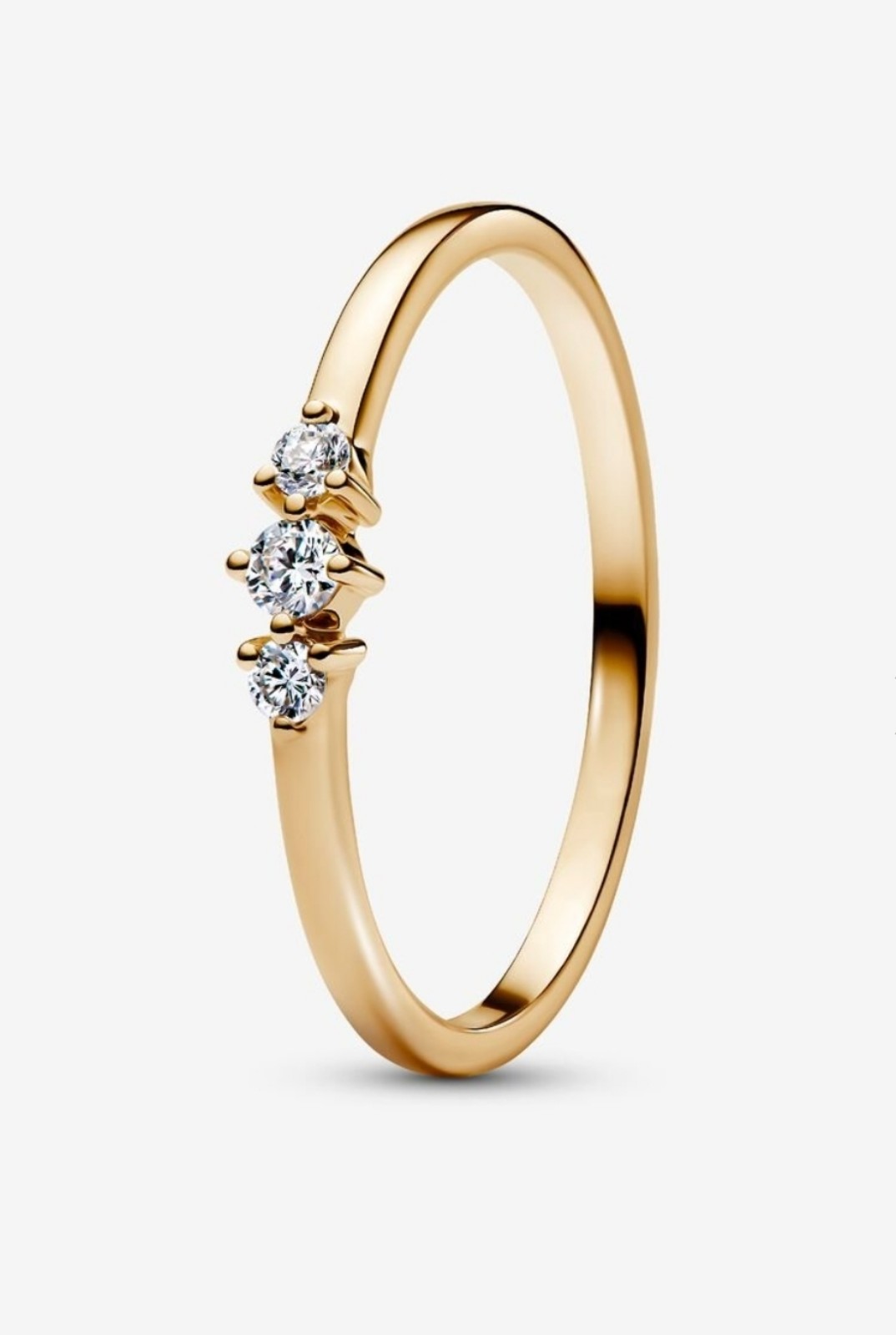 Pandora - Pandora Era 14k Gold Lab-grown Diamond Triple Stone Ring