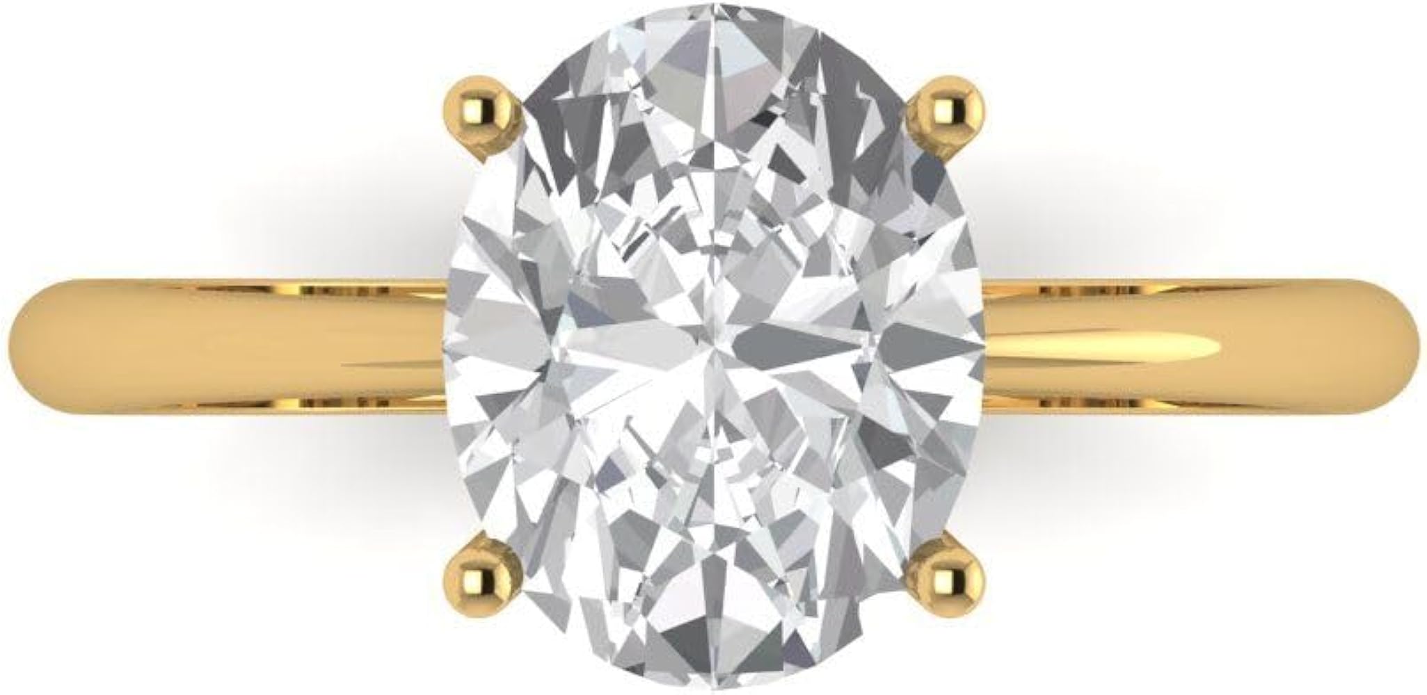 Perpetua - Classic Solitaire Oval-Cut Lab-Grown Diamond Ring