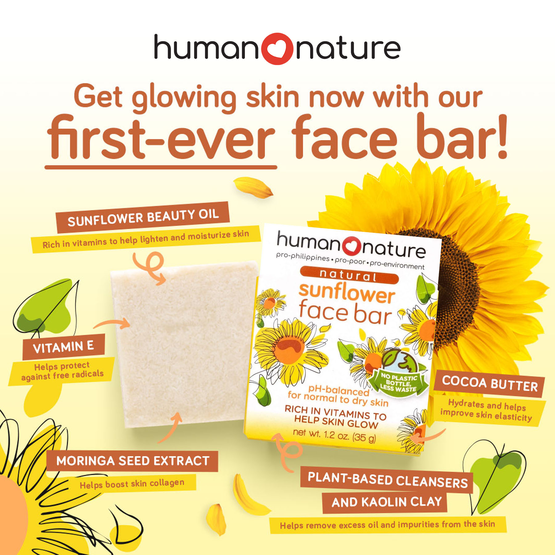 Human Nature - Sunflower Face Bar