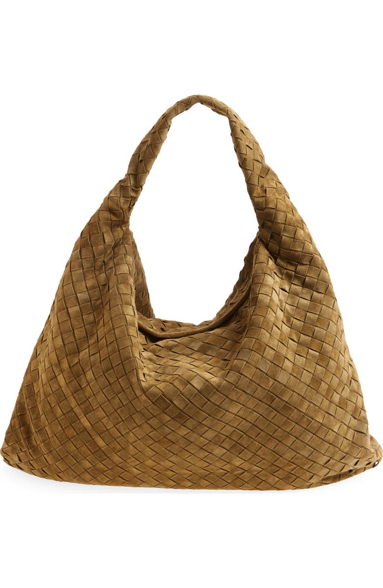 Bottega Veneta - Large Hop Intrecciato Suede Hobo Bag