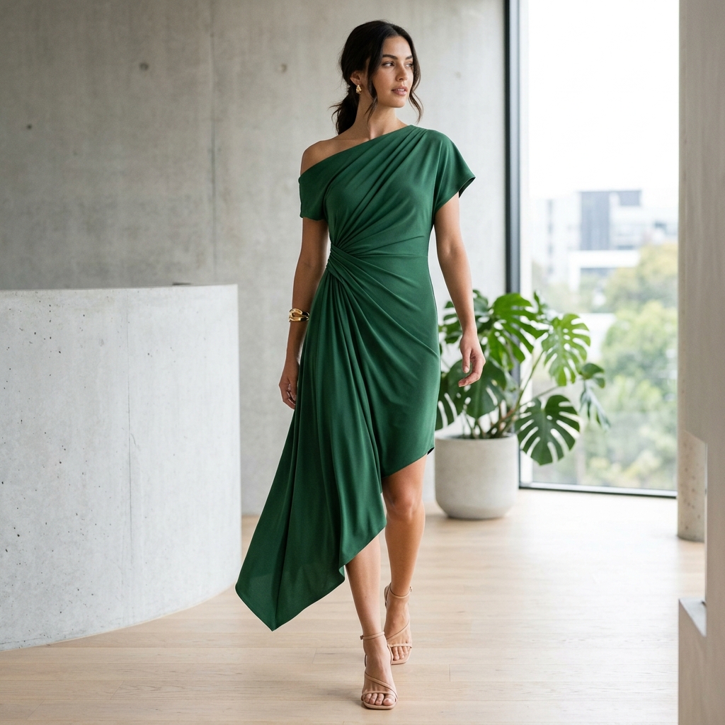 Draped & Asymmetrical Dresses