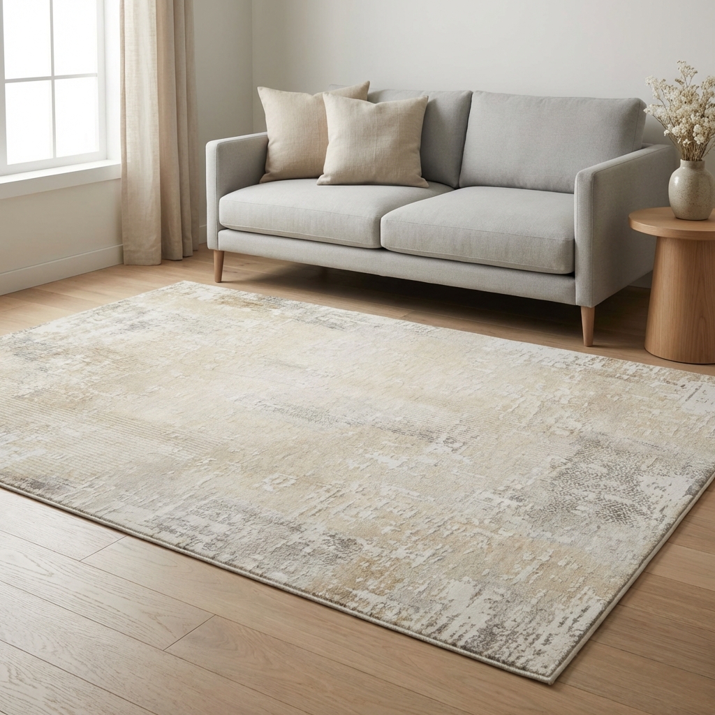 Minimalist Neutral Area Rug main image