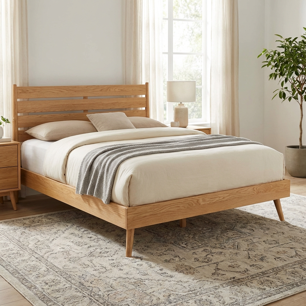 Natural Wood Bed Frame