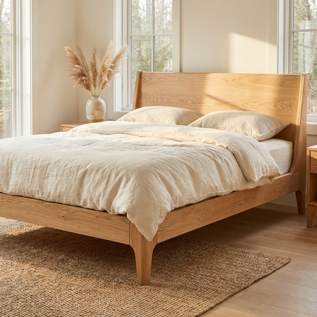 Natural Wood Bed Frame