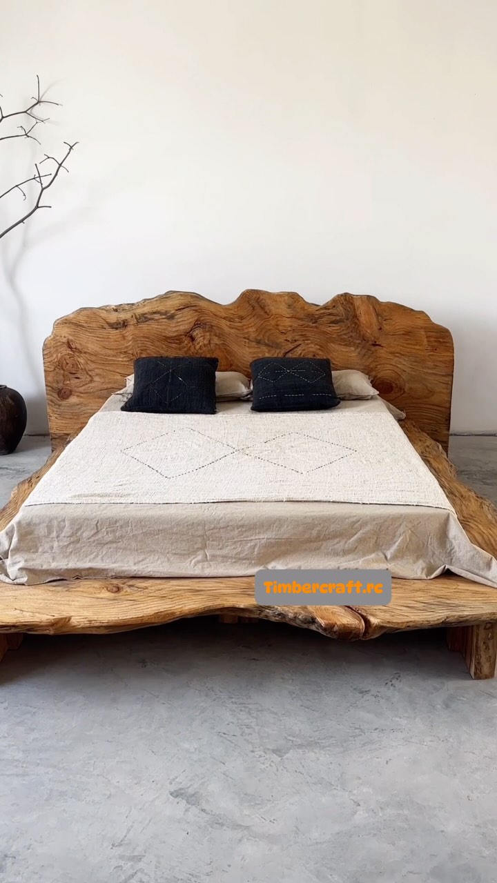 Natural Wood Bed Frame