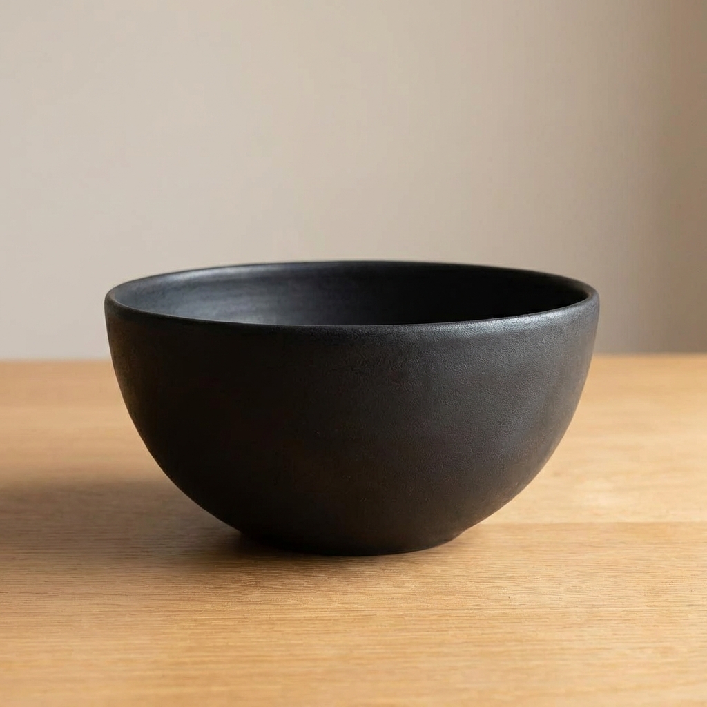Matte Black Ceramic Bowls main image