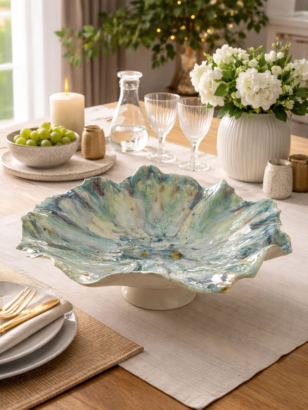 Sculptural Pedestal Bowls 1