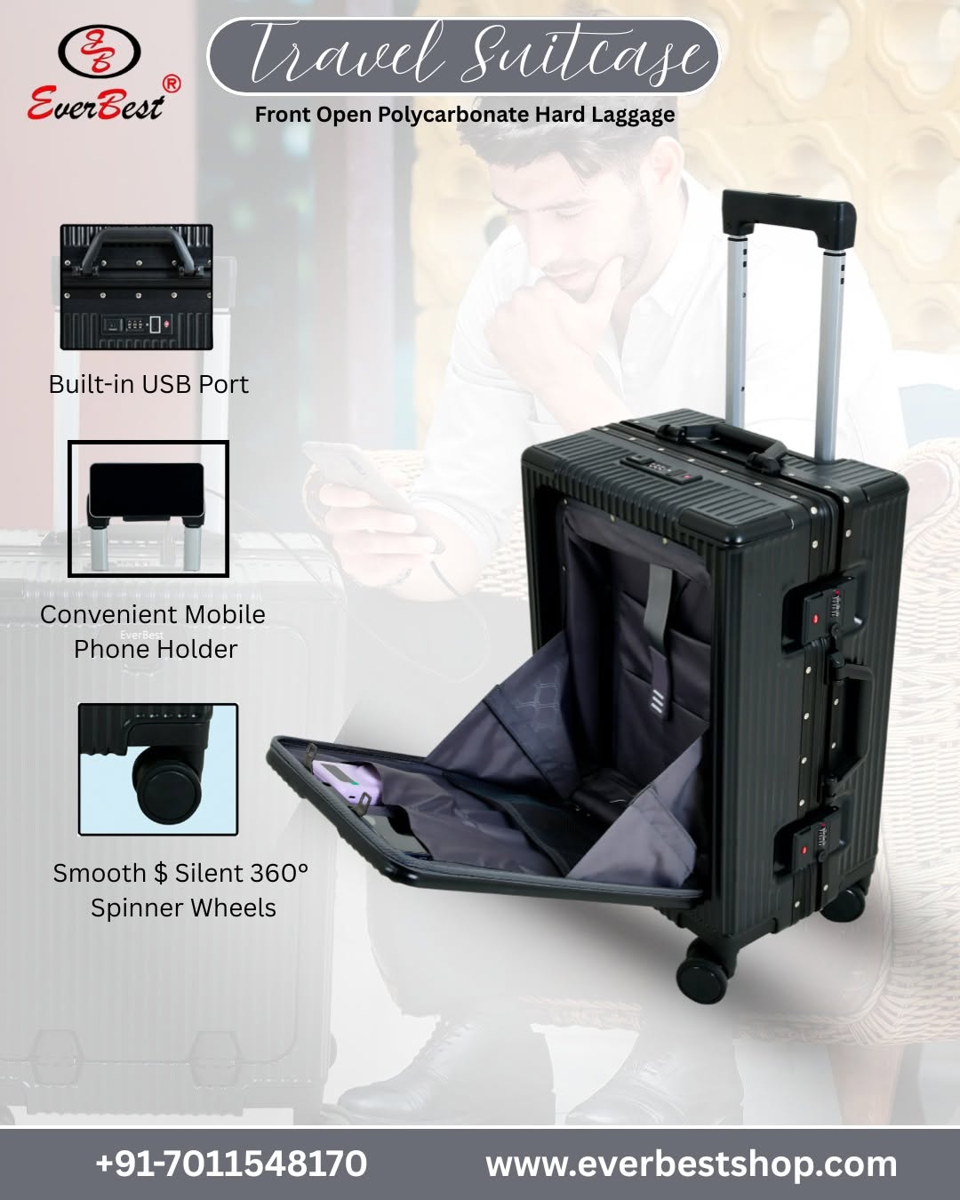 Smart & Convenient Polycarbonate Luggage 2