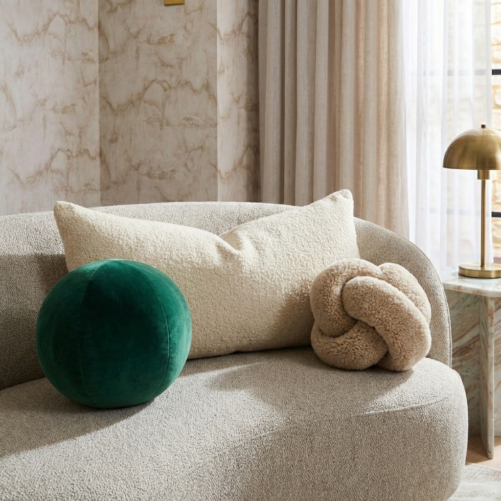 Sculptural Shapes Throw Pillows image 3