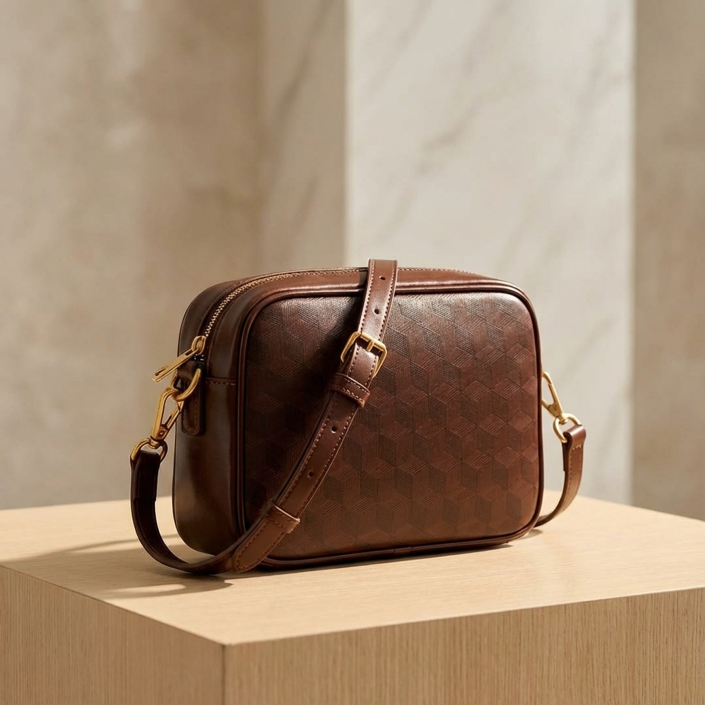 The Structured Leather Sling Bag — product image