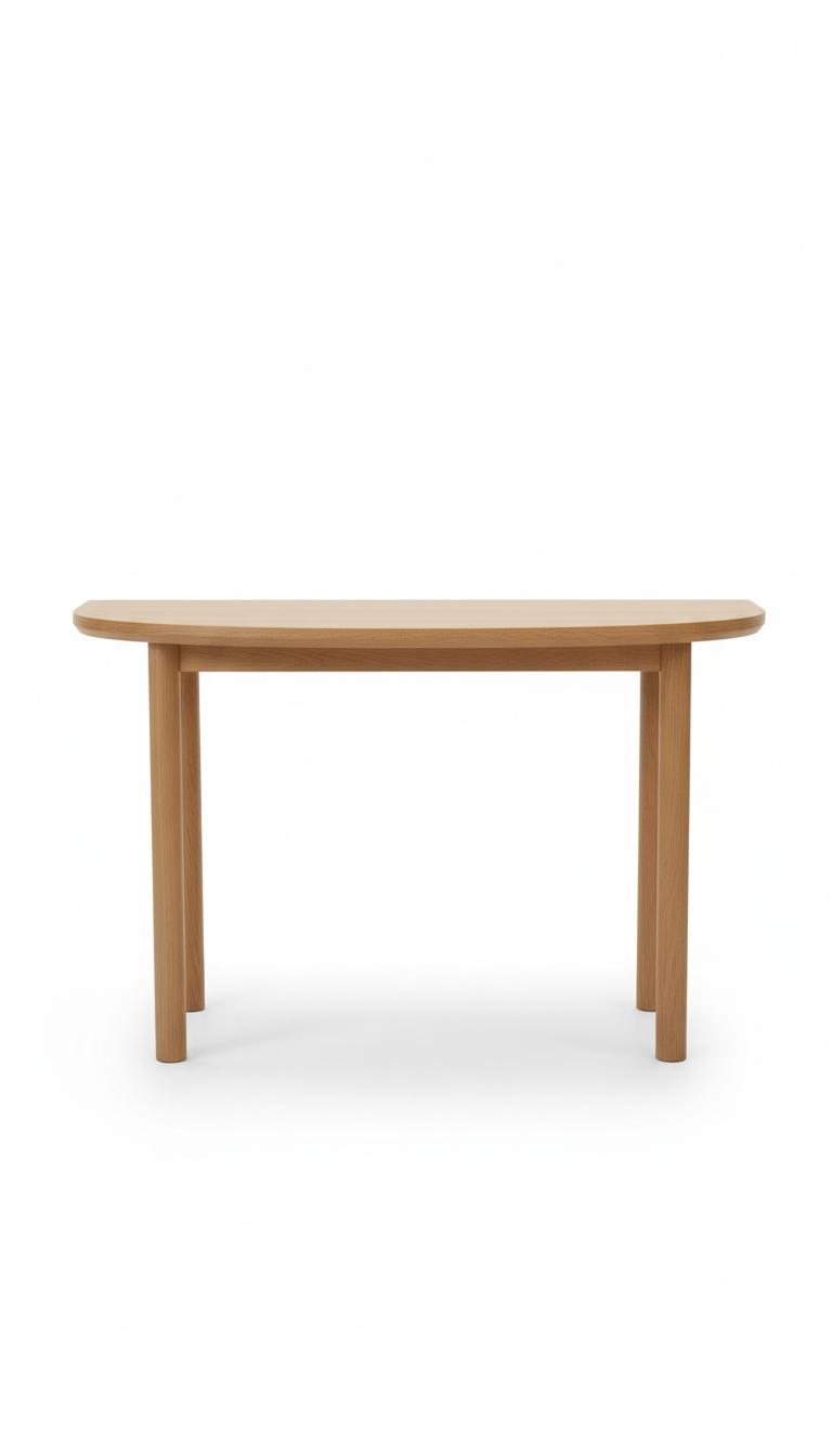 Curved Wood Minimalist Writing Desk