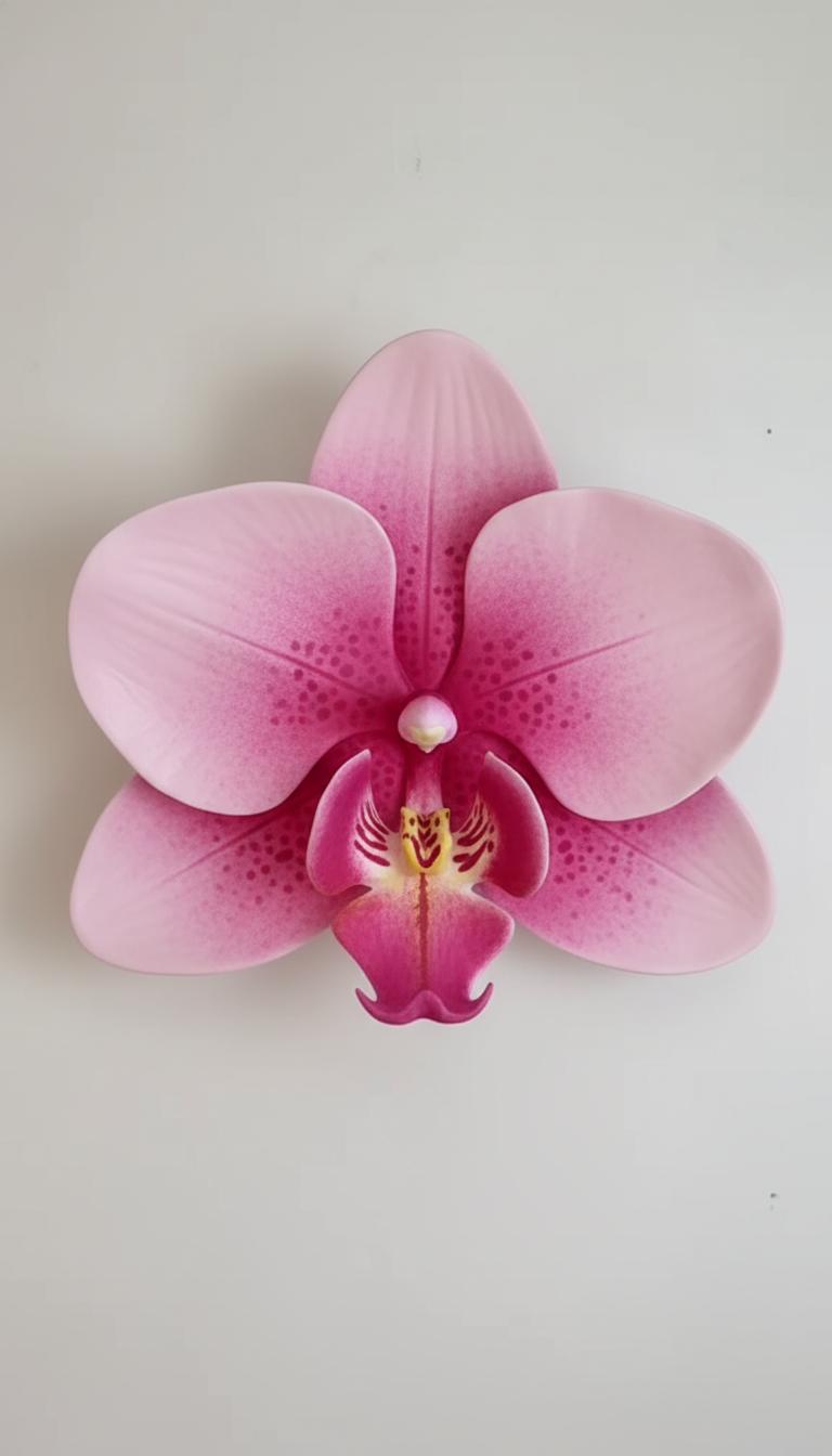 Pink Spotted Orchid Organic Modern Sculptures