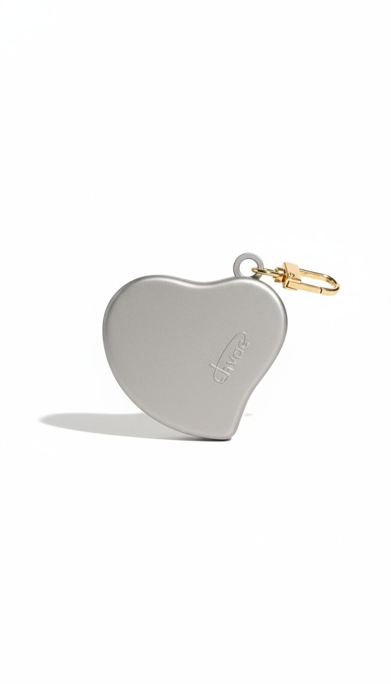 Silver Heart Refillable System Tubes Cosmetic Tube