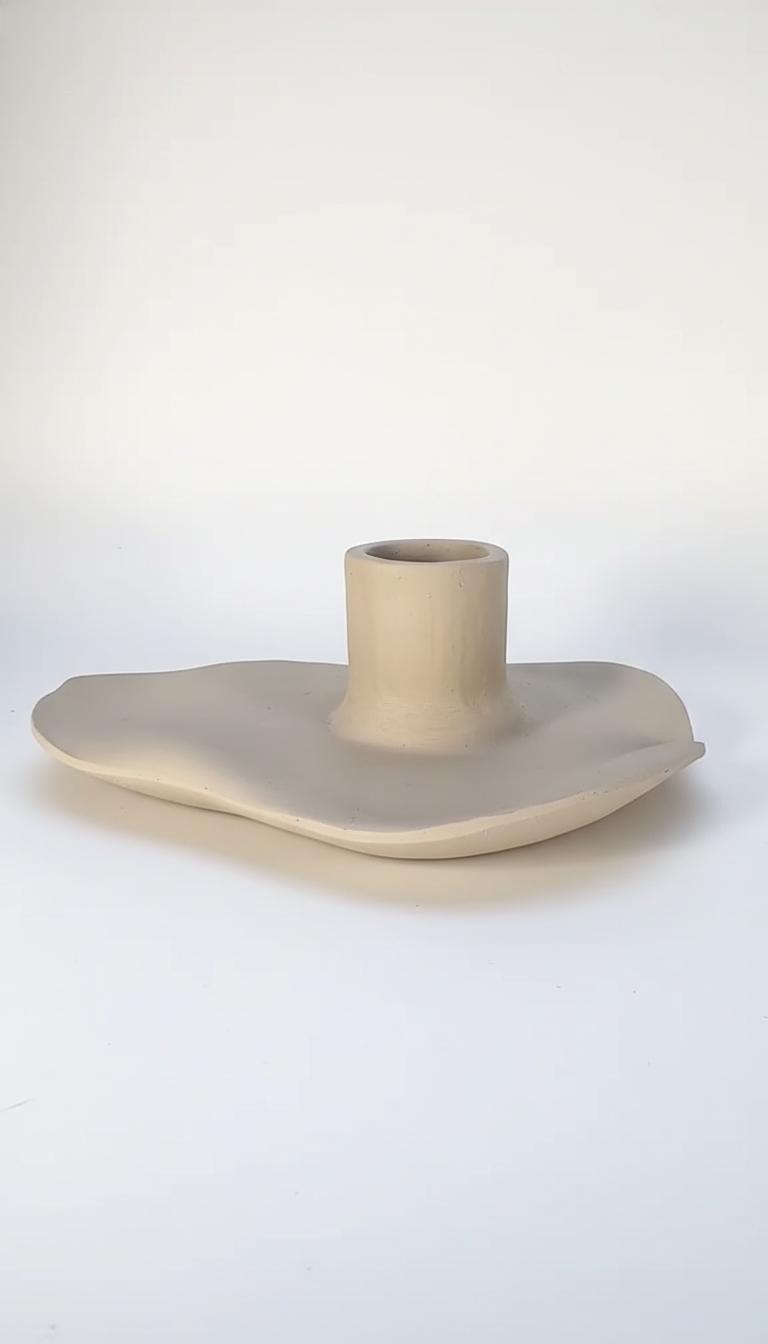 Wavy Pedestal Sculptural Form Bowl