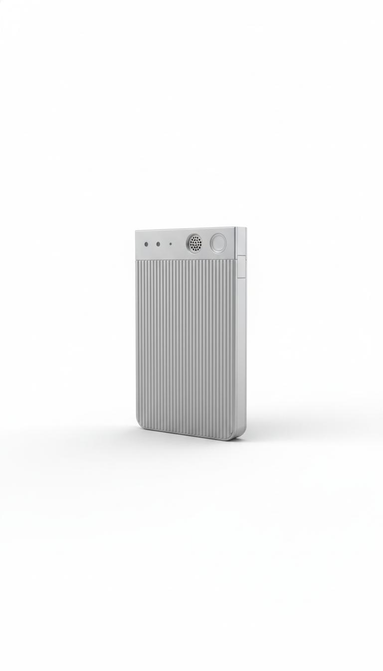 Light Grey Ribbed Smart Note-Taking Pen Recording Pen