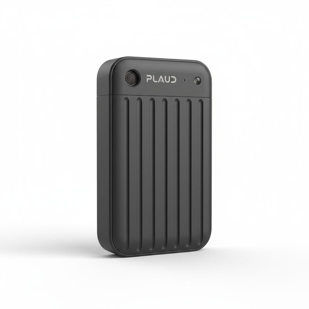 Black Ribbed Smart Note-Taking Pen Recording Pen